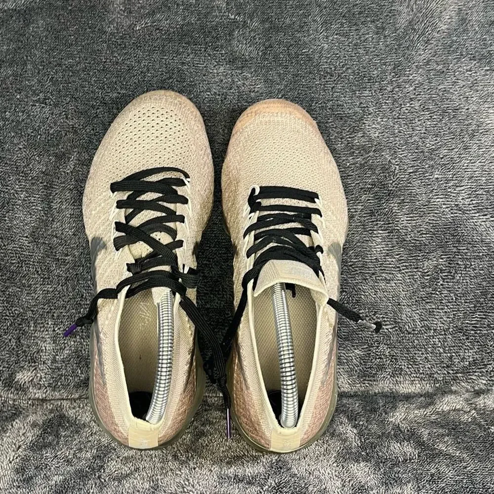 Nike Air VaporMax Flyknit String Oatmeal Beige Women’s Size 9 Running Shoes 8495